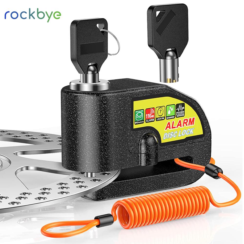 Rockbye велосипедный дисковый тормоз, замок, сигнализация, система безопасности велосипеда, аксессуары для электрического мотоцикла, скутера