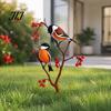 Decorative Outdoor Yard Art Metal Garden Stake, Cute Frog Lotus Leaf/Mushroom/Birds on Tree Branch Gardening Gifts for Women Sign, Lawn Ornament