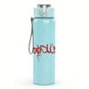 1PC Bloodscream red band text print 750ml colorful plastic sports water bottle leakproof pop up lid with straw for outdoor work home use