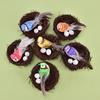 Garden Ornament Simulation Bird Nest Set Rattan Craft + Artificial Bird + Egg