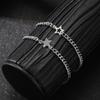 Goth Vintage Cool Matching Relationship Bracelets Y2K Star Pendant Beaded Silver Color Chain  for Women Men Aesthetic Jewely Accessory