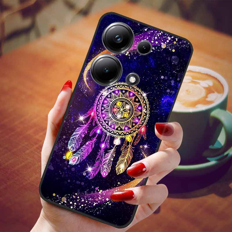 Чехол для Poco M6 Pro 4G Модный Мраморный Силиконовый Черный Чехол для Телефона Xiaomi Poco M6Pro 4G M 6 Pro Мягкие Чехлы PocoM6Pro 4G