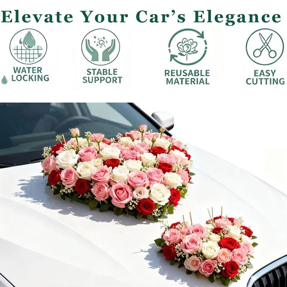With Suction Cup Floral Bricks Green Color Flower Mud Romantic Florist Sponge Vehicle Decoration
