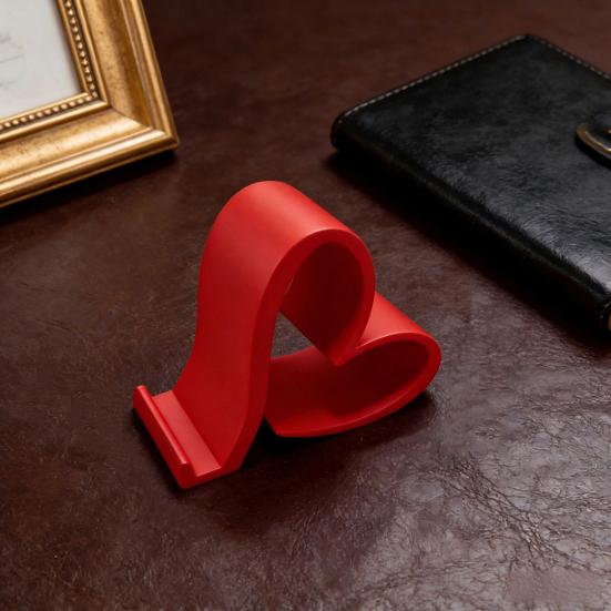Подставка для телефона в виде сердца 3D-печать Держатель для мобильного телефона в форме сердца для смартфонов, планшетов, Kindle Романтичный настольный аксессуар для дома, офиса, прикроватной тумбочки