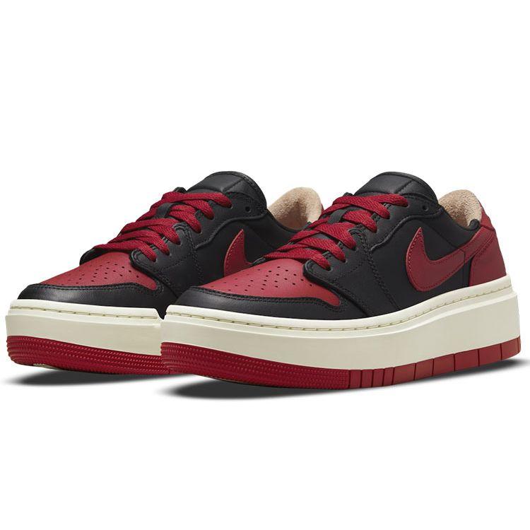 Женские кроссовки Air Jordan 1 Elevate Low SE Bred черные для спортзала с красным парусом DQ1823-006