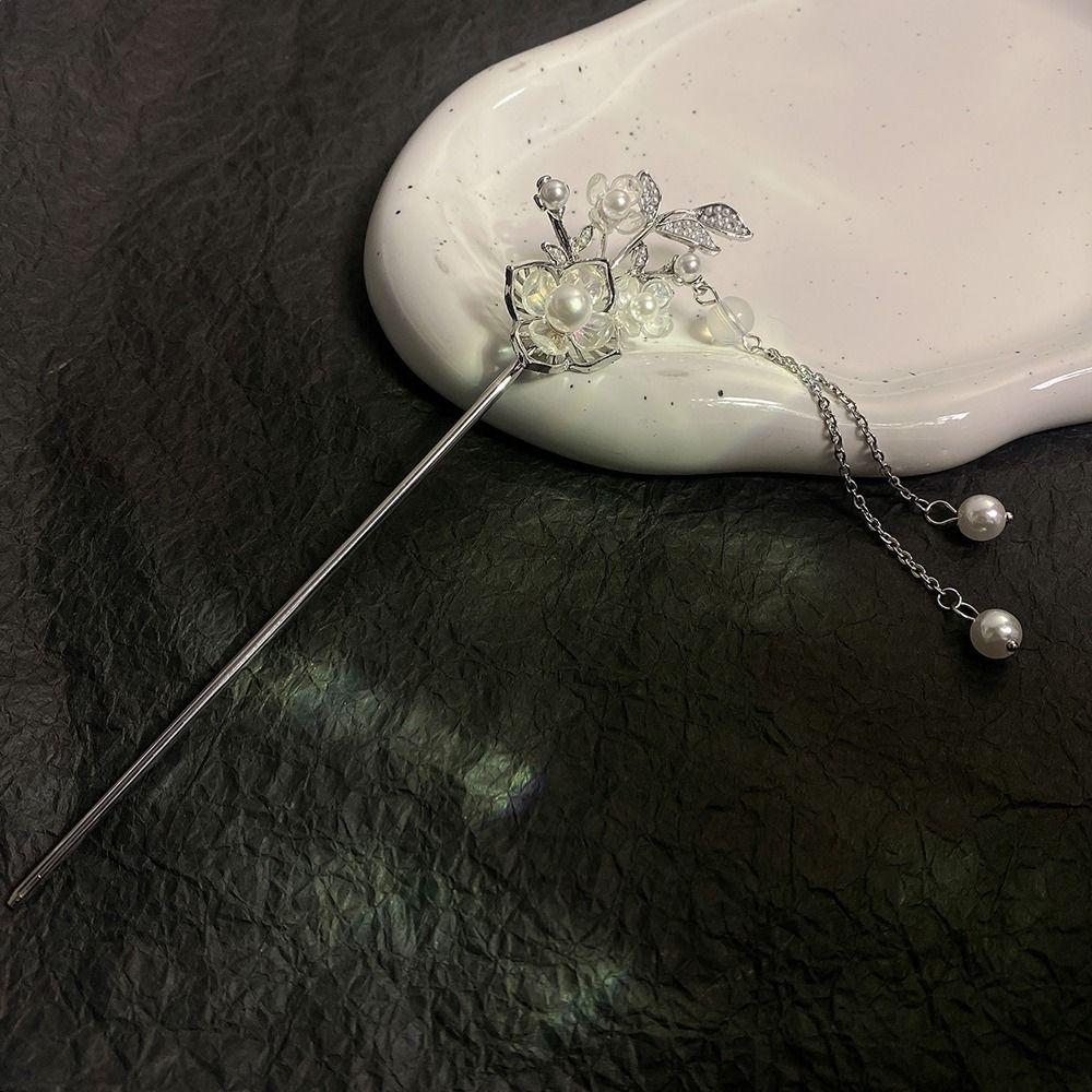 Tassel Fashion Headdress Pearl Women Hairpins Hanfu Hair Sticks Korean Hair Clip Chinese Hair Fork