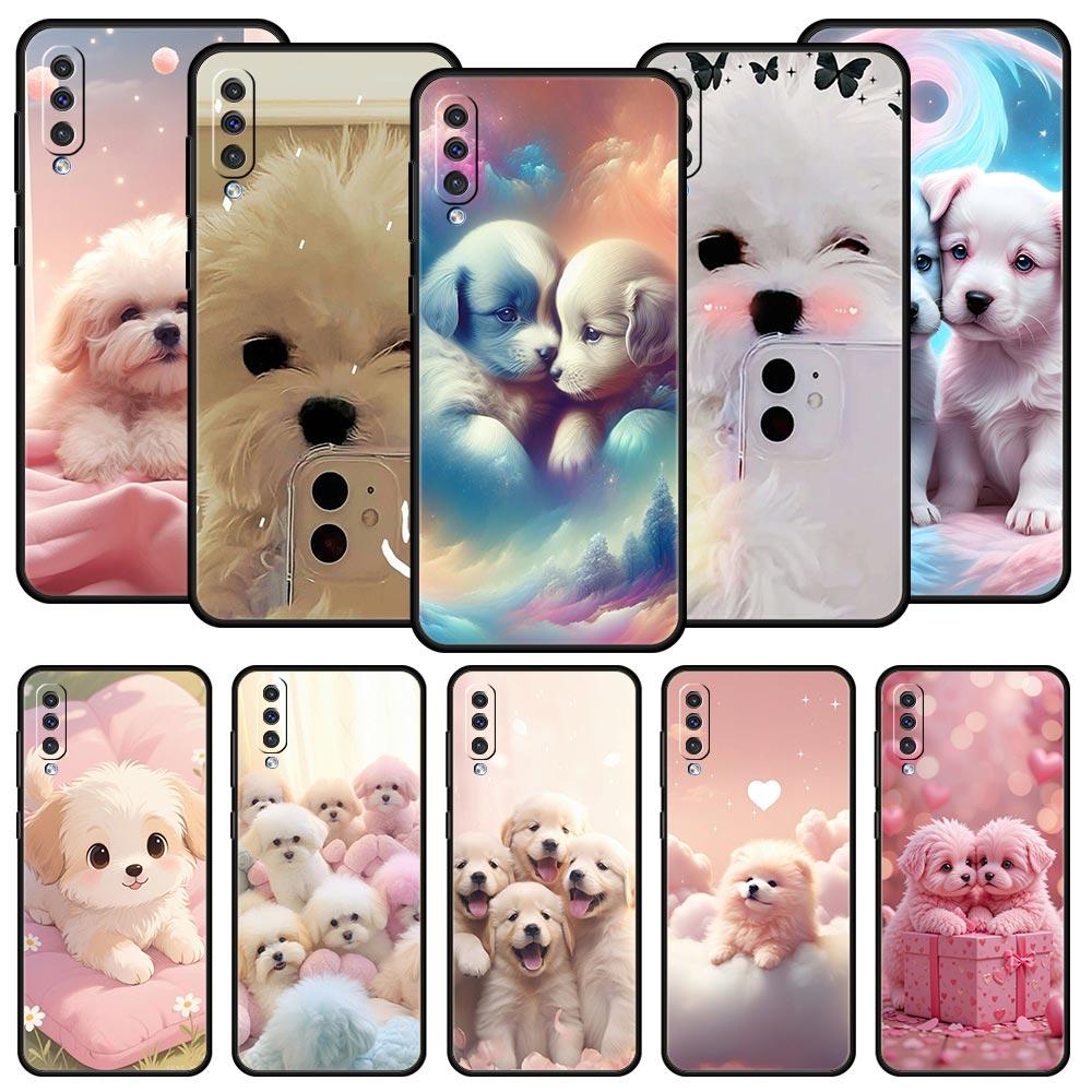 Cute Little Dog Phone Case for Samsung Galaxy A56 A36 A26 A16 A34 A24 A42 A22 A20 A12 A40 A30 A10 5G Soft TPU Cover Shell Fundas