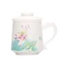 Hand-Painted Dehua Porcelain Tea Mug with Clear Filter