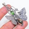 Natural Labradorite, Peridot 925 Sterling Silver Jewelry Pendant 2.96" z0U60