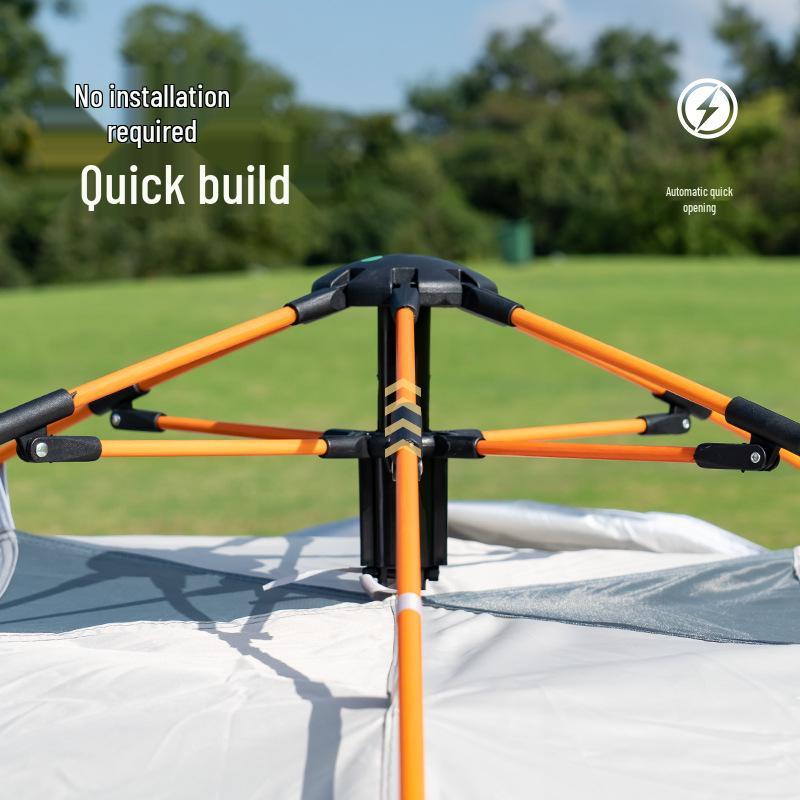 Автоматическая уличная складная палатка для кемпинга с серебряным покрытием - водонепроницаемая и прочная