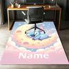 Custom Name Stitch Printed Carpet,Rug for Office Chair Living Room Bedroom Kitchen Room Decor Gifts.