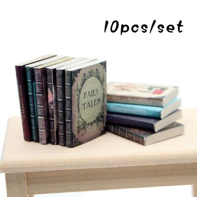 1/12 Кукольный домик Мини Ретро Книги Модель Кукольный домик Кабинет Украшение Игрушки Кукольный домик Микро Сцена Строительный Реквизит
