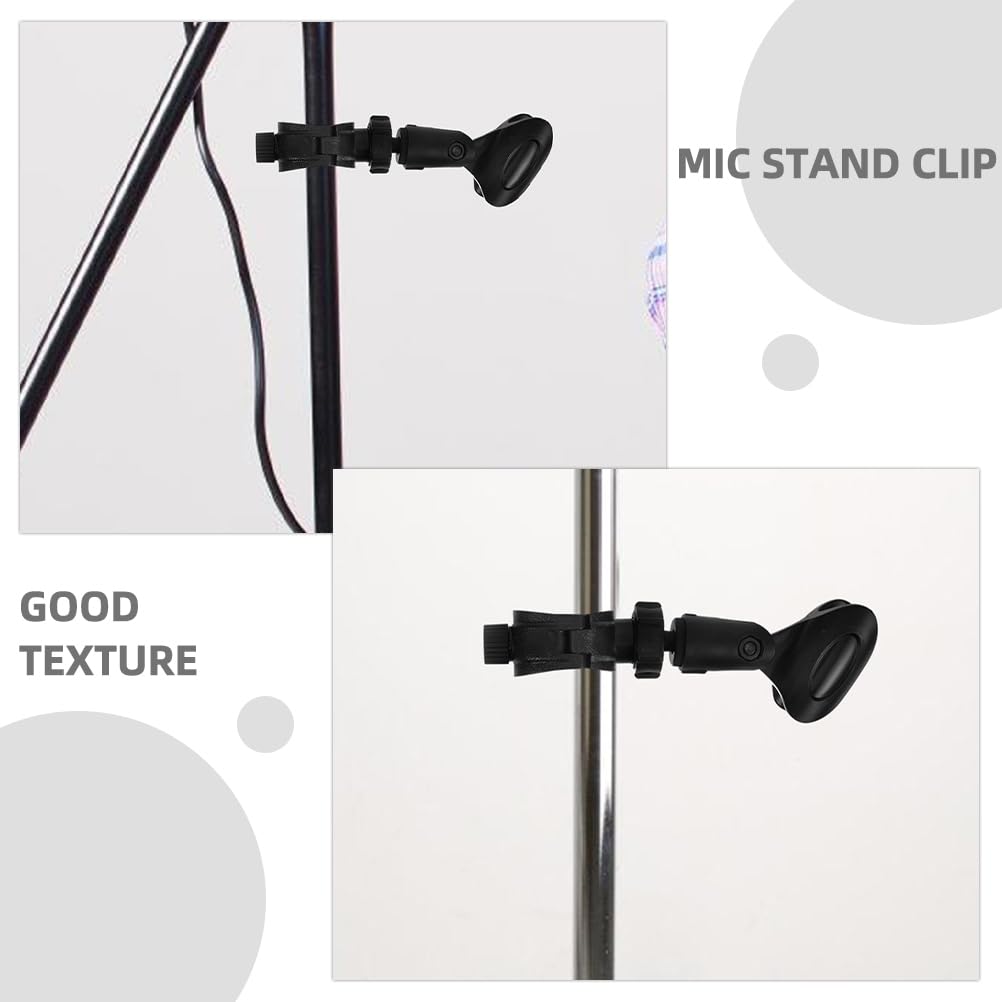 Alasum Microphone Clip Holder 2-Piece Set U-Shaped Universal Microphone Stand Handheld Accessory Extension Clip