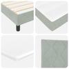 Box Spring Bed with Mattress Light Grey 90 x 200 cm Velvet