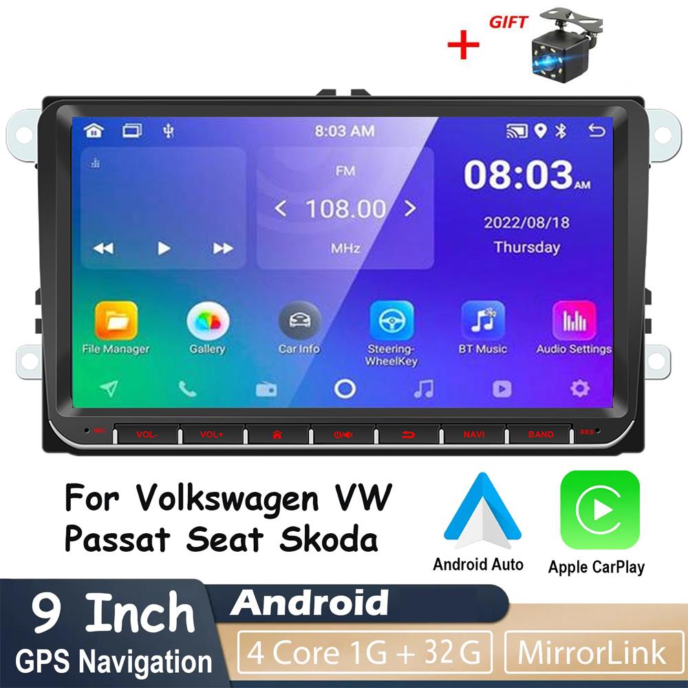 2Din Android Carplay GPS Car Multimedia Player for Volkswagen/Volkswagen/Golf/Polo/Tiguan/Passat/b7/b6/SEAT/Leon/Skoda/Octavia 2+32GB