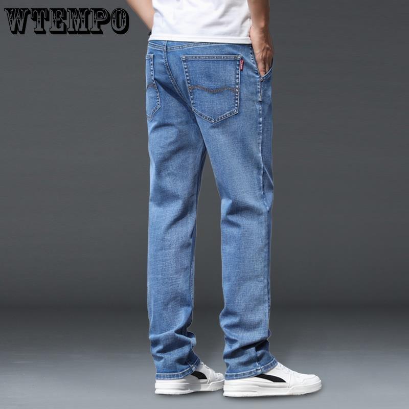 Men's Jeans Spring and Summer New Loose Straight Pants Blue Large Size Casual Fashion Simple Jeans