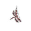 Garnet Dragonfly Pendant: 925 Sterling Silver Charm