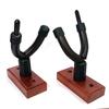 Wood Base Wall Mounted Violin Hook Hardwood Violin Holder with Bows Hook Violin Hanger Hook Erhu
