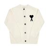 Ami Big Heart Logo Intarsia Cardigan Model Ukc368 018 151