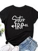Sister Trip Letter Print Women T Shirt Short Sleeve O Neck Loose Women Tshirt Ladies Tee Shirt Tops Clothes Camisetas Mujer