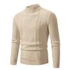 Men S Twisted Knit Sweater Casual Loose Long Sleeve Pullover