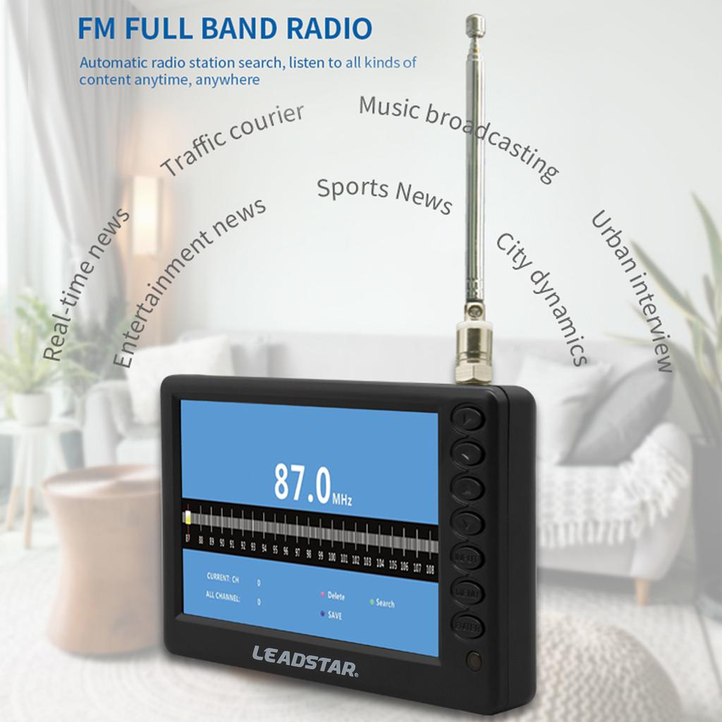 LEADSTAR D5 ATSC Цифровой ТВ-плеер с 5-дюймовым экраном Портативный карманный телевизор Автомобильный телевизор Мультимедиа