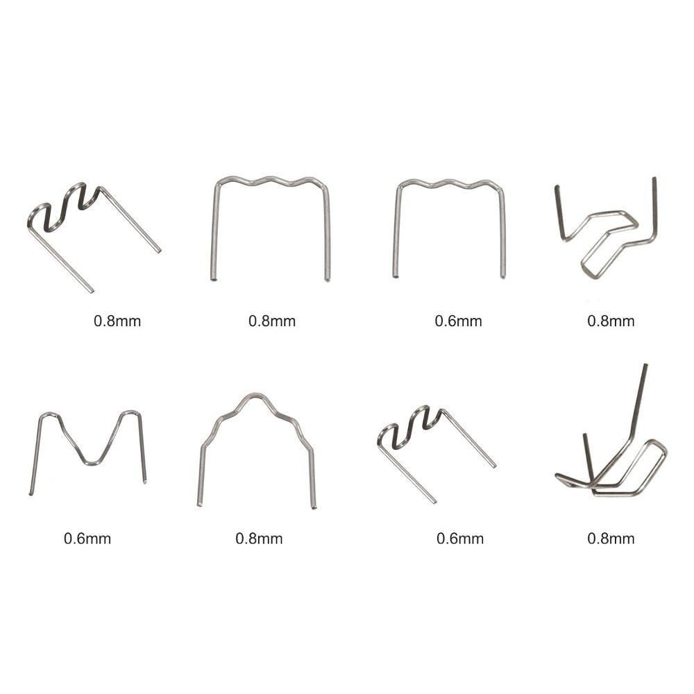 800pcs Precut Plastic Welding Staples 0.6mm-0.8mm Repair Welder Staples For Plastic Welding
