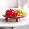 Nordic Light Luxury Model House Wooden Pallet Home B&B Solid Wood Decoration High-end Display Plate Storage Rack Fruit Plate Ornaments