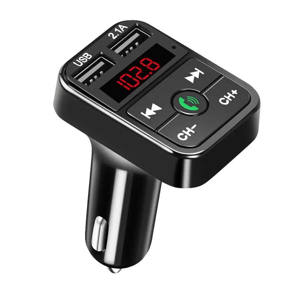 Dual USB Bluetooth 5.0 Adapter FM Transmitter Auto Radio MP3 Player For Car FM Transmitter TF Card LCD MP3 Player X7G2