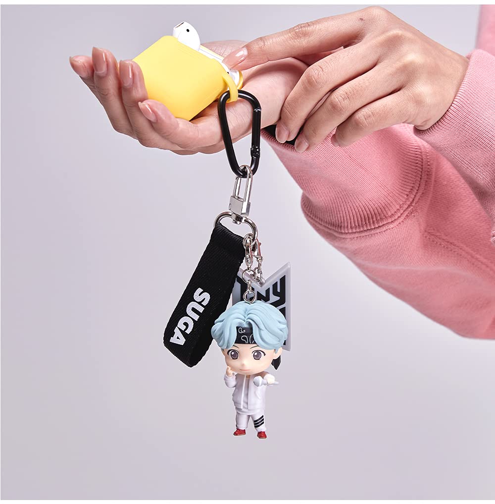 6708 BTS Tinytan Figure Keychain Keyring K-Pop Goods Bag Accessory Official Authentic Figurine, Suga, Large