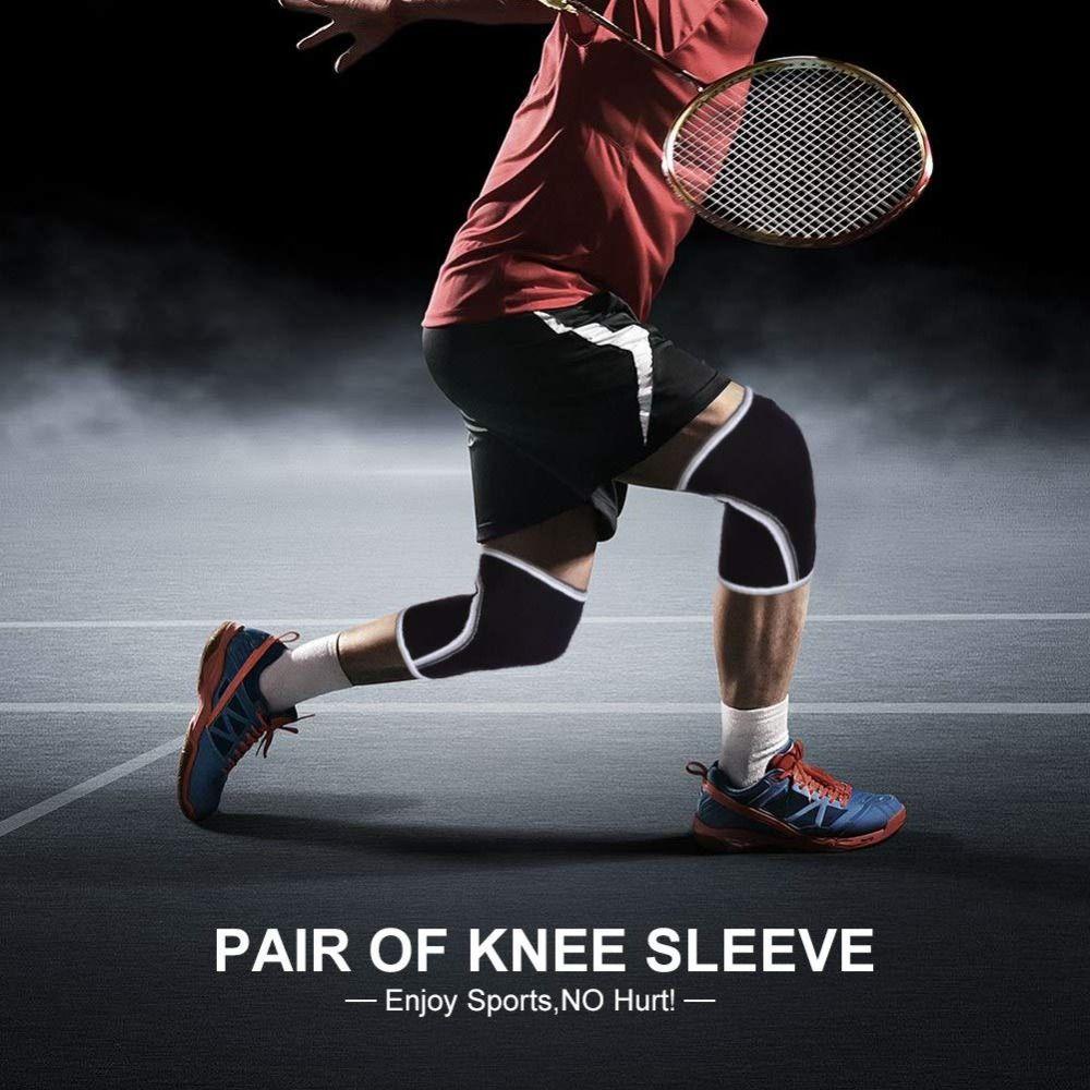 Breathable Support Knee Sleeves Discomfort Alleviation Knee Pads for Weight Lifting & Sports