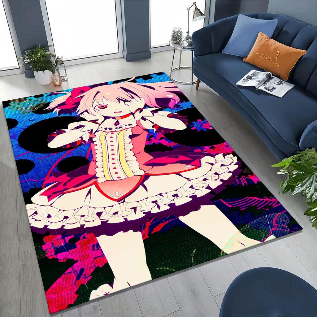 Мультяшный ковер Puella Magi Madoka Magica для девочки, аниме, для спальни, гостиной, дивана, домашний коврик, декор, большой детский нескользящий коврик для пола