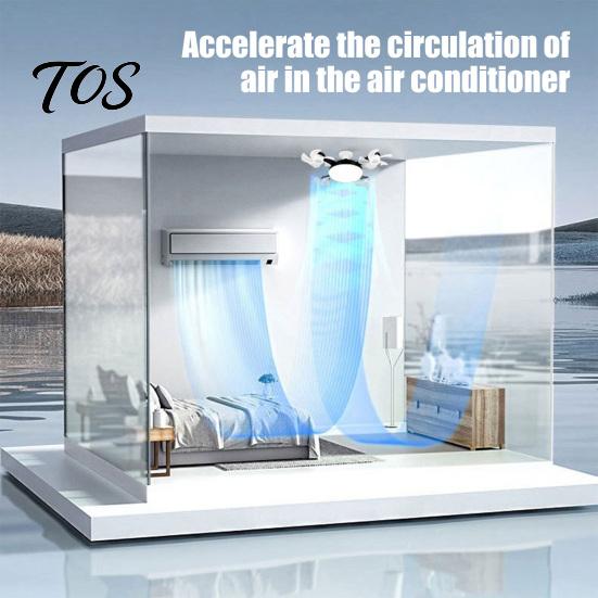 Quiet Room Fan with Light 3/4/5 Blade Ceiling & Remote Control, 2-in-1 Silent LED Drone E27 Socket Foldable Blades, 3-Speed Dimmable for Bedroom