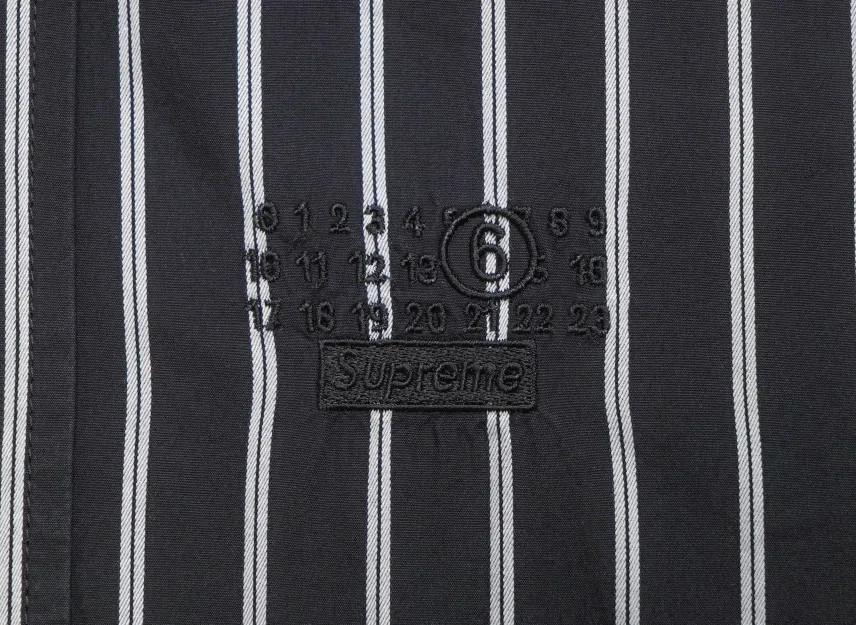 Supreme X MM6 Maison Margiela Рубашка в полоску "Черная"
