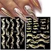 1 Sheet Decorative Delicate Exquisite Good Adhesion 3D Marble Nail Art Sticker