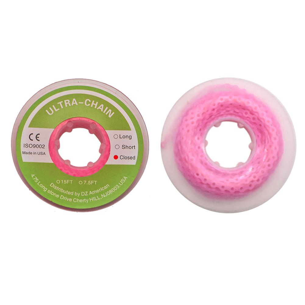 Стоматологическая ортодонтическая эластичная силовая цепь, резиновая сверхвысокопрочная силовая цепь, катушка с замкнутым расстоянием 4,75 м