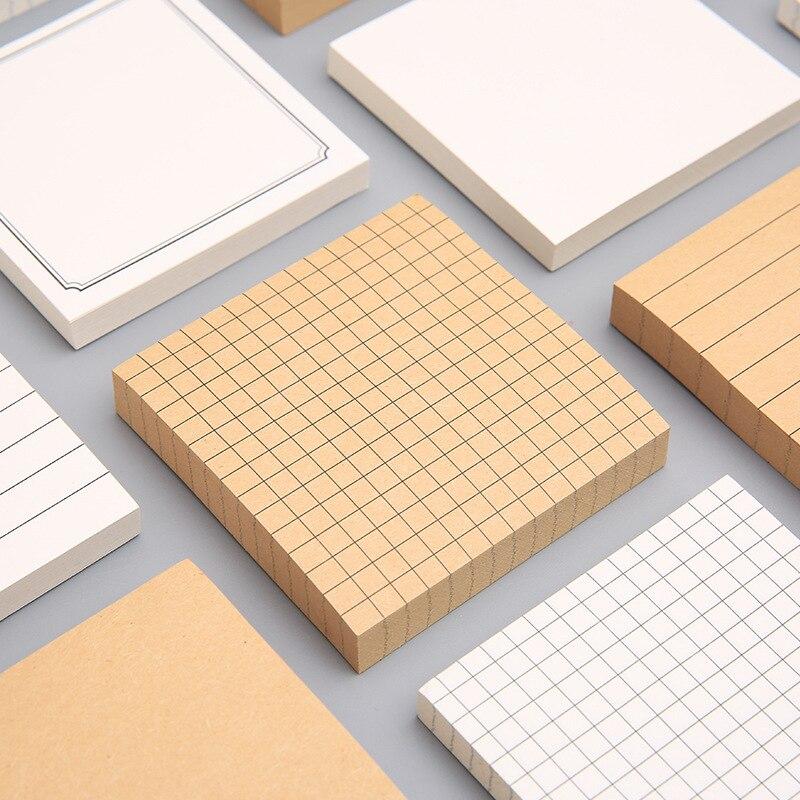 80sheets/pc Square Shaped Memo Pad Tearable Self-adhesive Notebook Sticky Note Pad Office Stationery Notepads Journaling Notepad