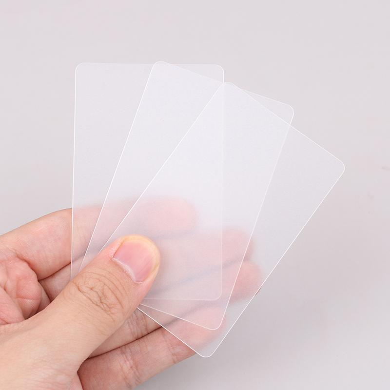 10 шт., пустая прозрачная визитная карточка, водонепроницаемая для школьных канцелярских товаров