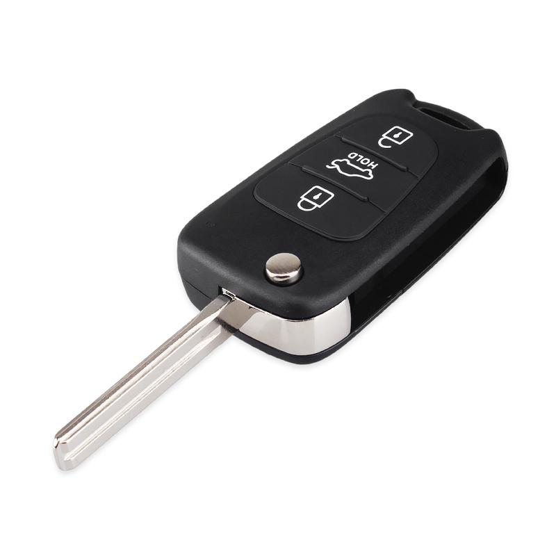 KEYYOU 10pcs Replacement Remote Car Key Shell 3 Button Flip Key Case For Hyundai I30 IX35 I30 I40 Solaris Accent Verma