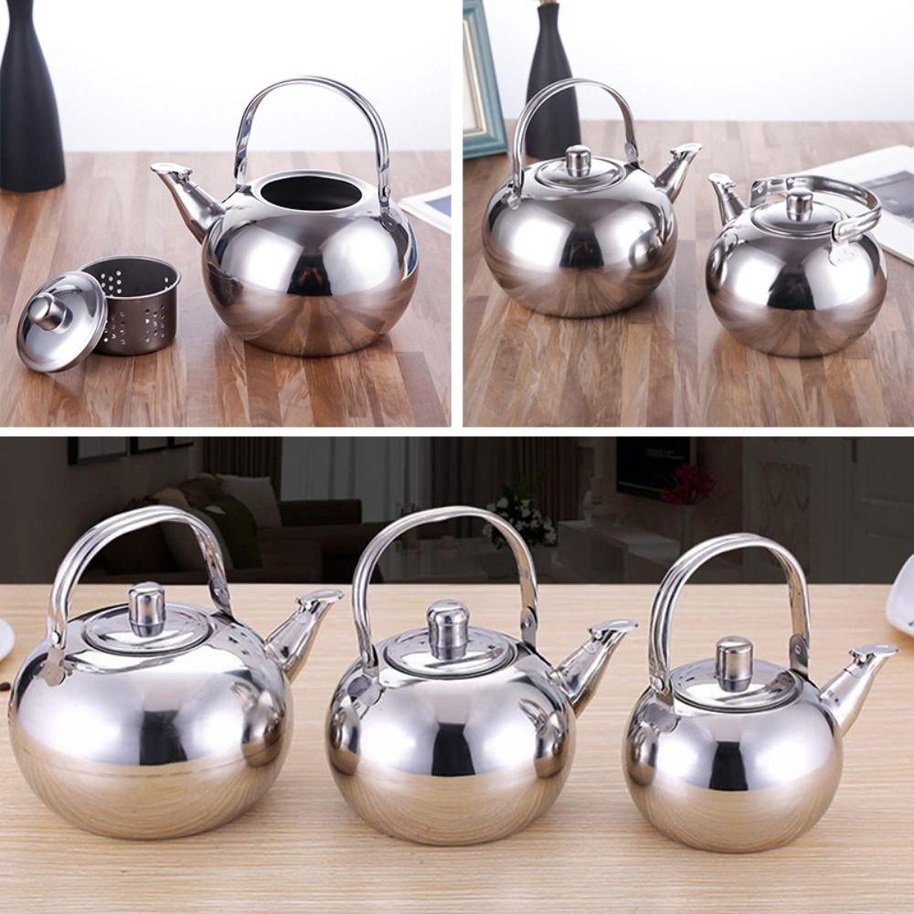 Large Capacity Coffee Kettle Stainless Steel Teapot Portable Water Kettles  Home Office