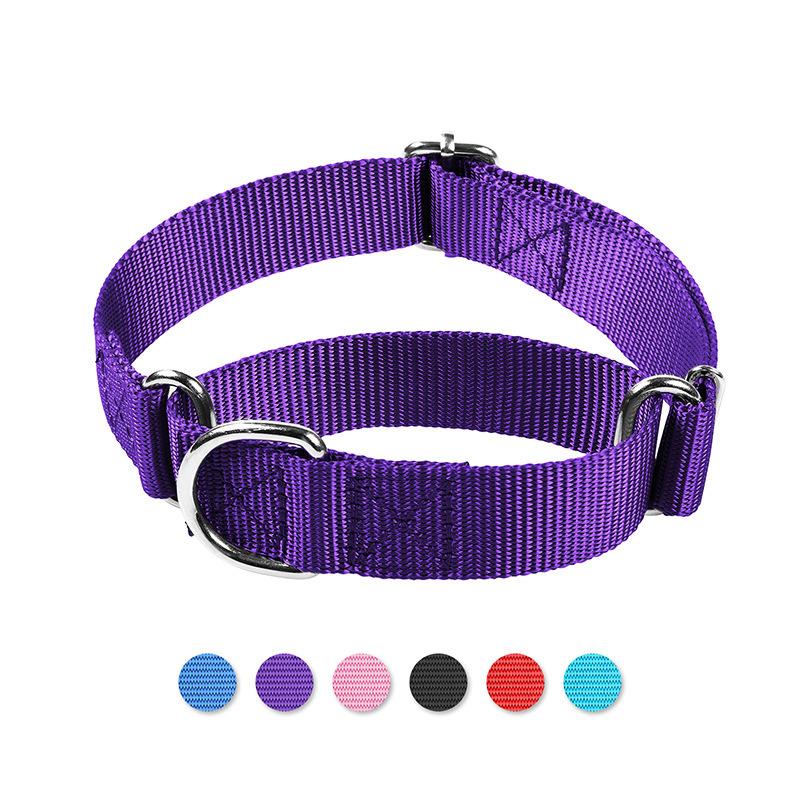 Adjustable Nylon Pet Collar with Handle for Cats and Dogs S-L Size Dog Leash Collar