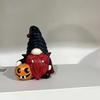 Halloween Gnome Statue Spooky Holding Pumpkin Wizard Zombie Dwarf Figurine Resin Sculpture Home Office Desktop Decoration Ornament