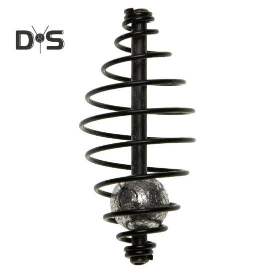 Кормушка для ловли карпа с грузилом, пружинная катушка, встроенная кормушка для метода, метатель приманки, держатель для приманки для карпа, корзина для клетки, рыболовные принадлежности