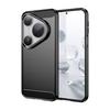 For Huawei Pura 80 Pro Case with Screen Film WANLONFENG LS Series Big Lens Hole Brushed Texture TPU Phone Cover
