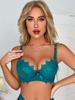 Teal Seduction - Luxurious Lace Push-Up Bra - B-Cup, Underwire Support, Adjustable Straps, Sexy Back Closure Lingerie For Women