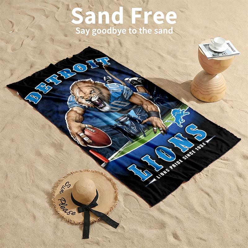 Detroit Lions Beach towels also serve as bath towels summer essential a musthave for the outdoors the beach and the pool