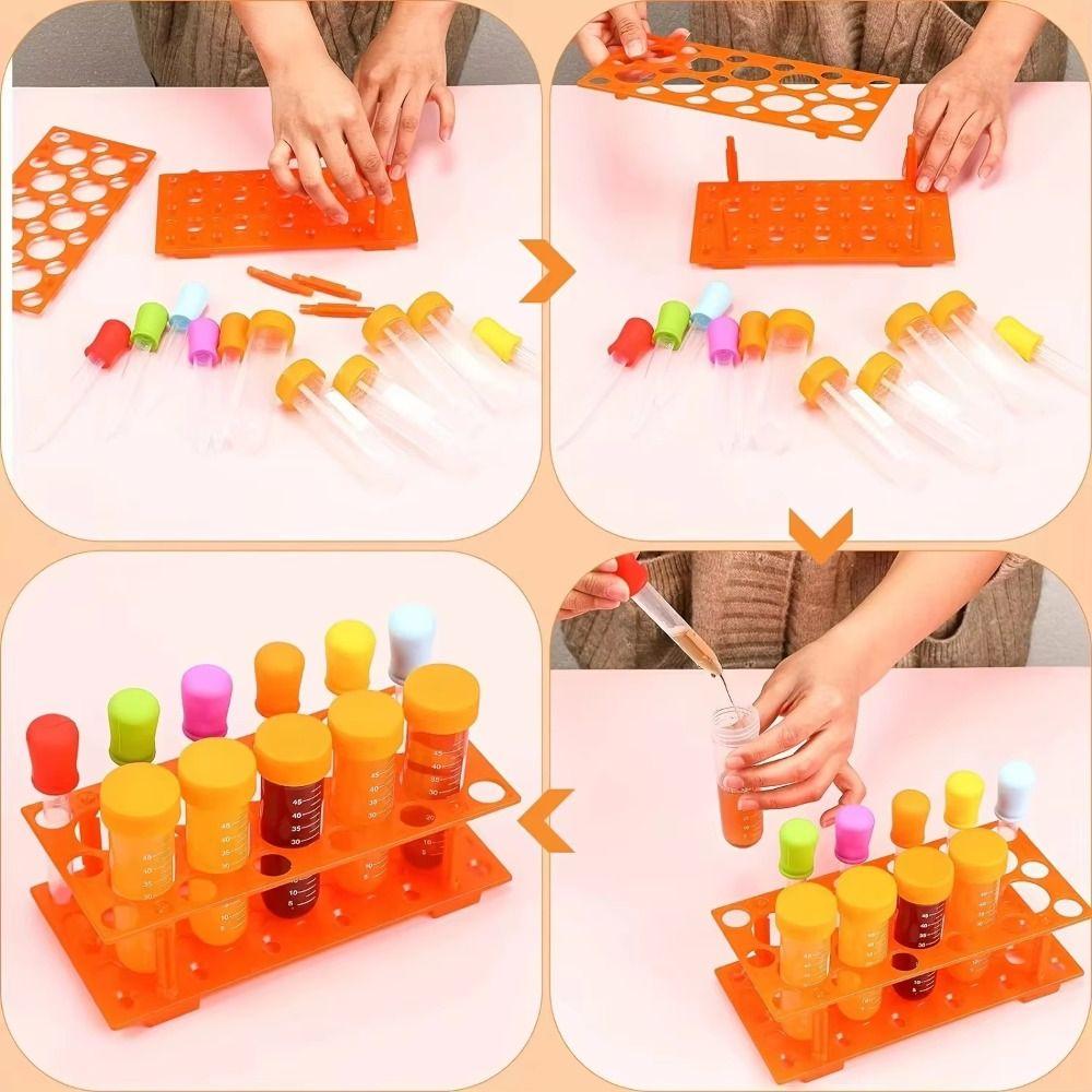 Learning Plastic Droppers Centrifuge Tube Holder Science Test Tubes Kids Test Tubes Student Use