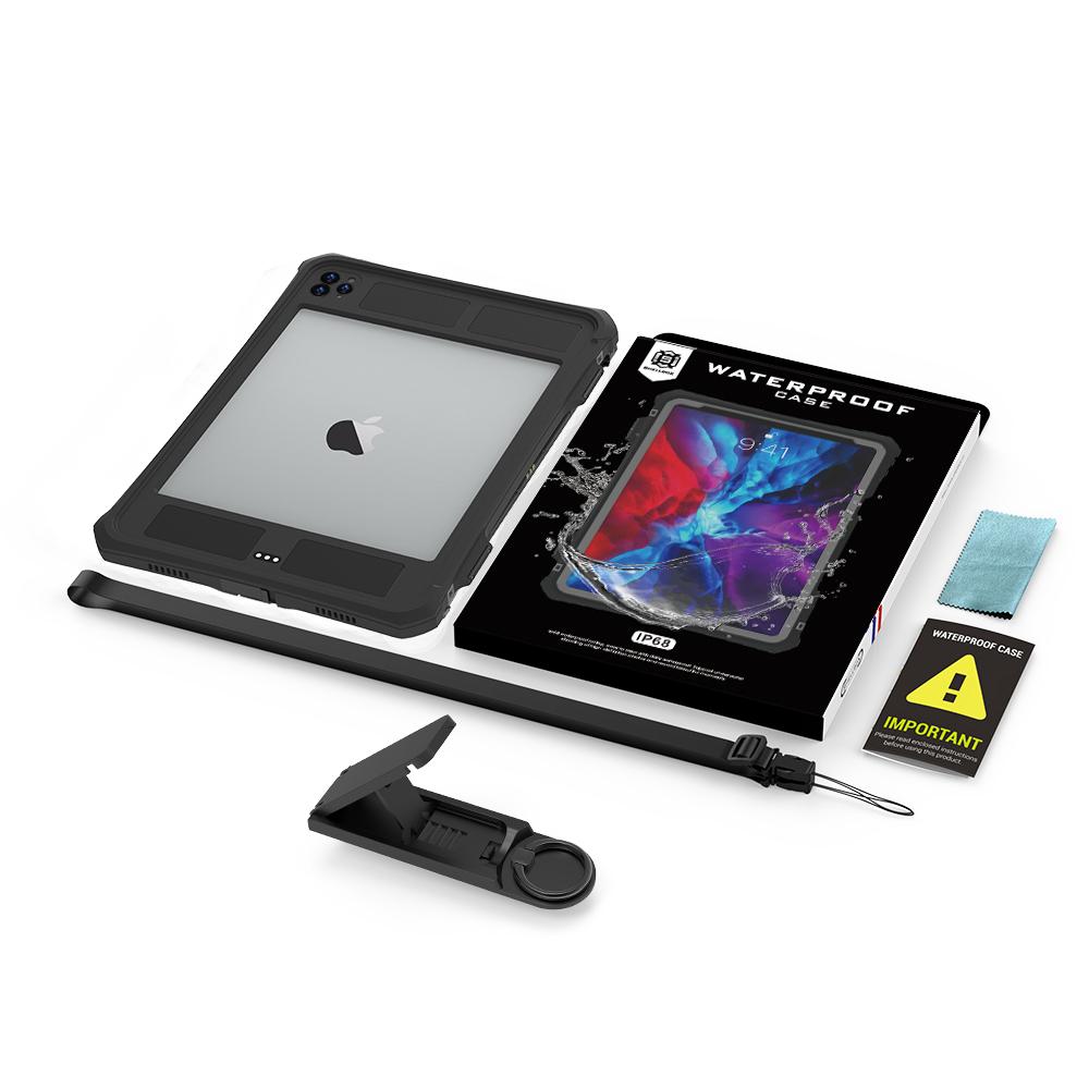 Водонепроницаемый чехол-кейс IP68 для Apple iPad Air 4/5 10.9" Pro 11" с защитной пленкой для экрана, держателем для карандаша, водостойкой подставкой