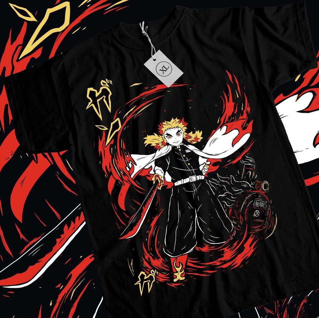 Demon Slayer T-Shirt Kamado Nezuko Tanjiro Kimetsu No Yaiba Black Shirt All Size