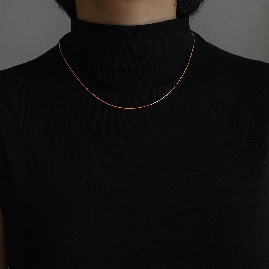 Ожерелье-колье из нержавеющей стали с покрытием из 18-каратного золота, «змеиная кость» - европейский и американский стиль